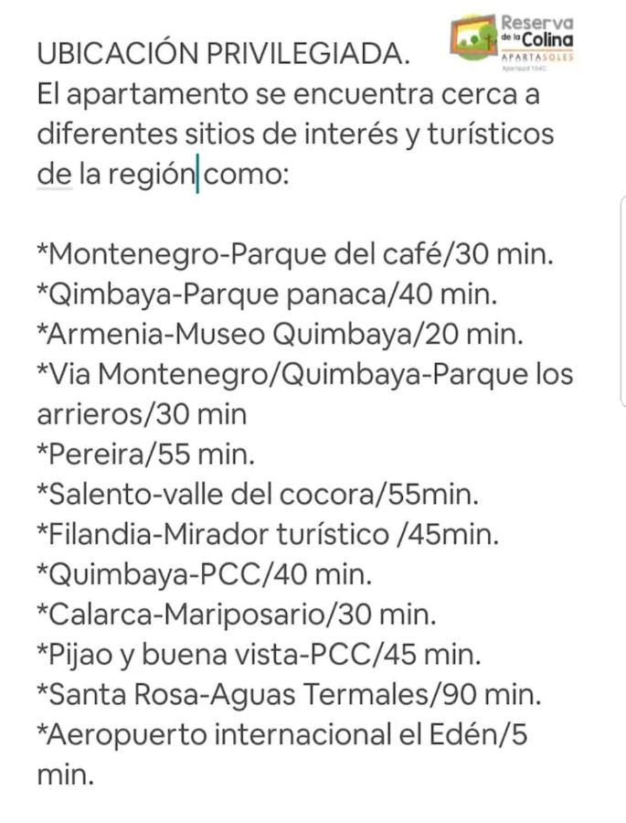 Apartasol, Eje Cafetero Reservas De La Colina 104b * La Tebaida